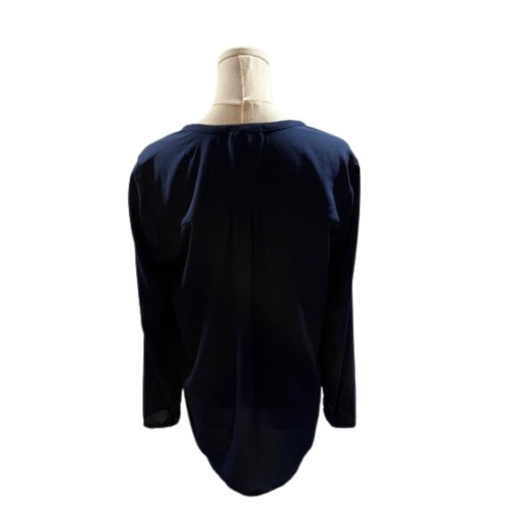 Pleione Navy Blue Blouse Size Small | Chic Everyday Essential NWT - Picture 7 of 7